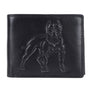 Leder Geldbörse mit Doppelnaht & RFID Pitbull Design 12 x 9,5 cm Querformat