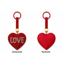 Herz Schlüsselanhänger LOVE Rot mit Strass – Glitzer Taschenanhänger für Handtasche & Schlüsselbund