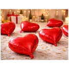Roter Herzballon aus Folie 34x45 cm – Folienballon für Valentinstag Hochzeit Geburtstag Party Deko – Bild 5
