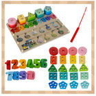 Kruzzel Holzsortierer Montessori 3-in-1 Aktivitätstafel 30 cm – Lernspielzeug mit Magnetlabyrinth für Kinder ab 3 Jahren – Bild 3