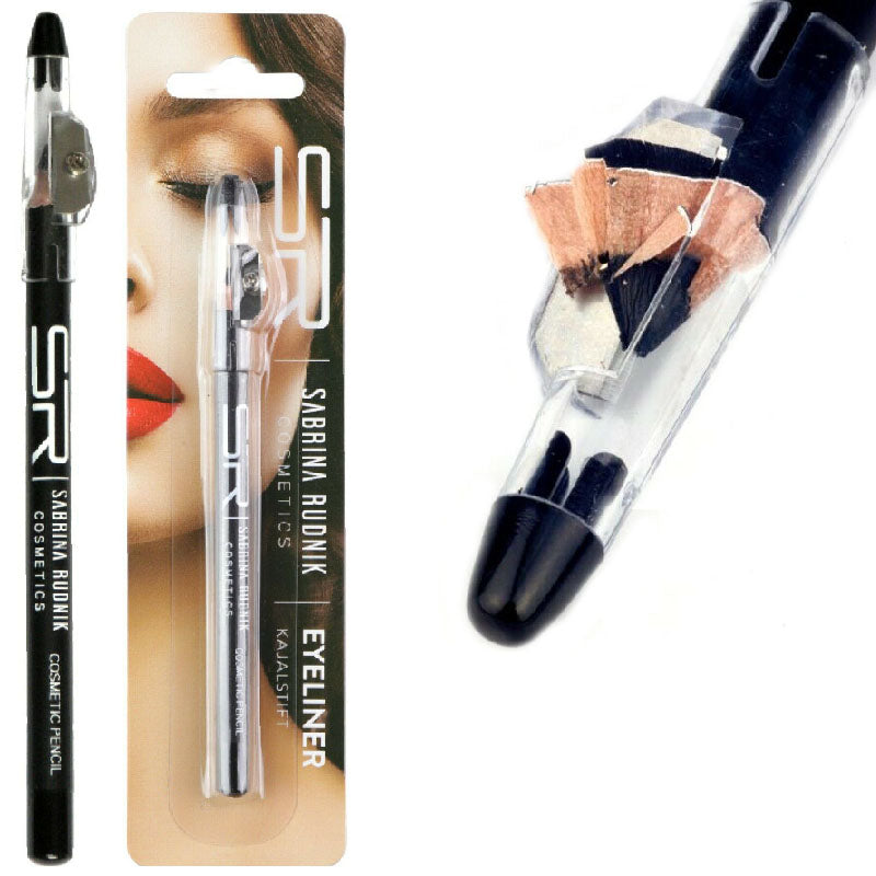 Kajalstift schwarz Augen Make Up Eyeliner Koraarekturstift mit Anspitzer