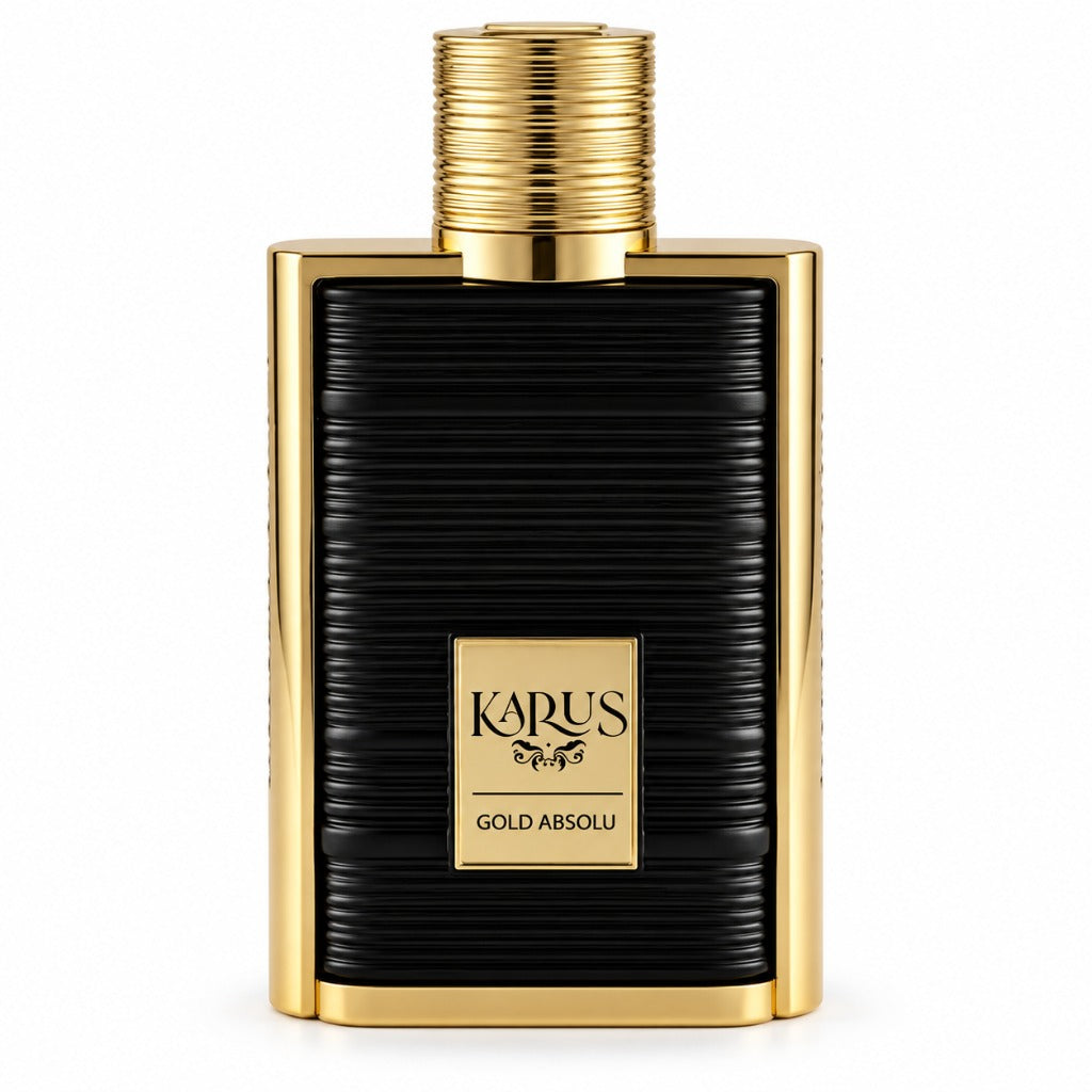 Khadlaj Karus Gold Absolu Eau de Parfum 100 ml – süß-blumiger Unisex-Duft mit Bergamotte, Praline und Moschus