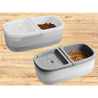 Katzenbrunnen 2-in-1 mit Futternapf 2,5 L – automatische USB-Tränke für Katzen und kleine Hunde, Weiß/Grau – Bild 3