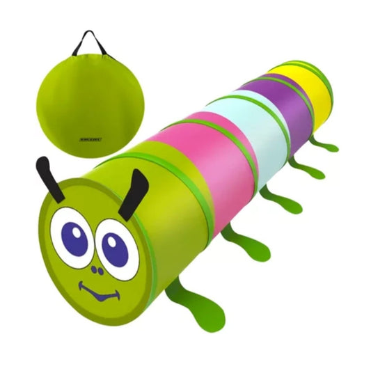 Kruzzel Kinder Klettertunnel Raupe 165 cm bunt – Pop-up Krabbeltunnel für Kinder ab 3 Jahren, 46x165 cm – Bild 2