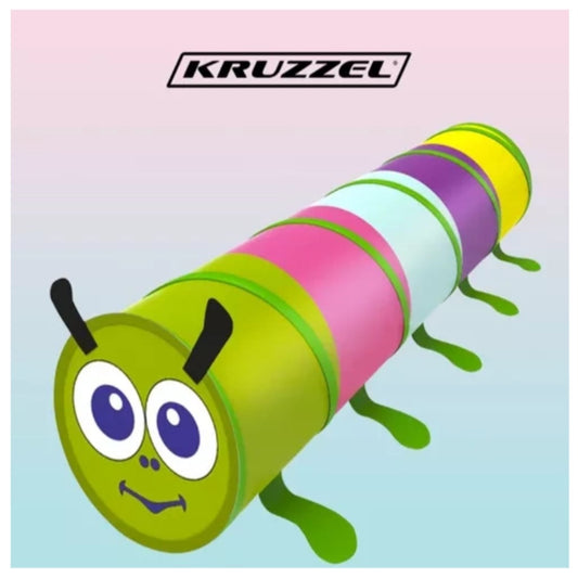 Kruzzel Kinder Klettertunnel Raupe 165 cm bunt – Pop-up Krabbeltunnel für Kinder ab 3 Jahren, 46x165 cm – Bild 4