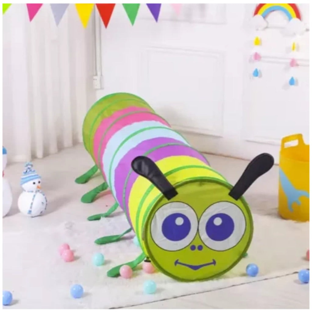 Kruzzel Kinder Klettertunnel Raupe 165 cm bunt – Pop-up Krabbeltunnel für Kinder ab 3 Jahren, 46x165 cm – Bild 8