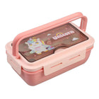 Kinder Lunchbox Set mit Trinkflasche 500 ml und Besteck – auslaufsichere Brotdose 1100 ml rosa für Schule und Kindergarten – Bild 2