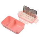 Kinder Lunchbox Set mit Trinkflasche 500 ml und Besteck – auslaufsichere Brotdose 1100 ml rosa für Schule und Kindergarten – Bild 4