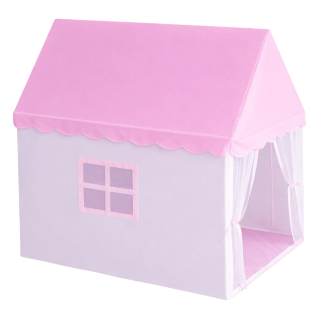 Kinderspielzelt Prinzessinnen-Schloss Rosa 130x98x125 cm – Spielhaus für Kinderzimmer und Garten, mit Vorhang und Fenstern – Bild 2