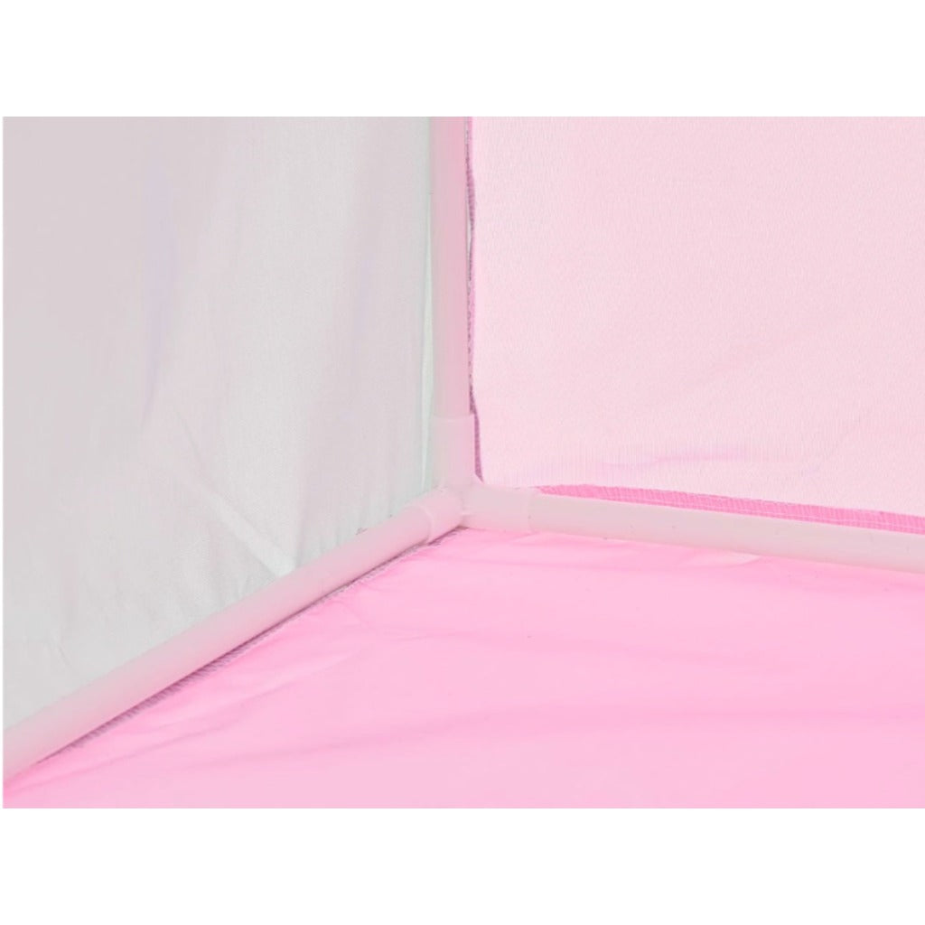 Kinderspielzelt Prinzessinnen-Schloss Rosa 130x98x125 cm – Spielhaus für Kinderzimmer und Garten, mit Vorhang und Fenstern – Bild 3