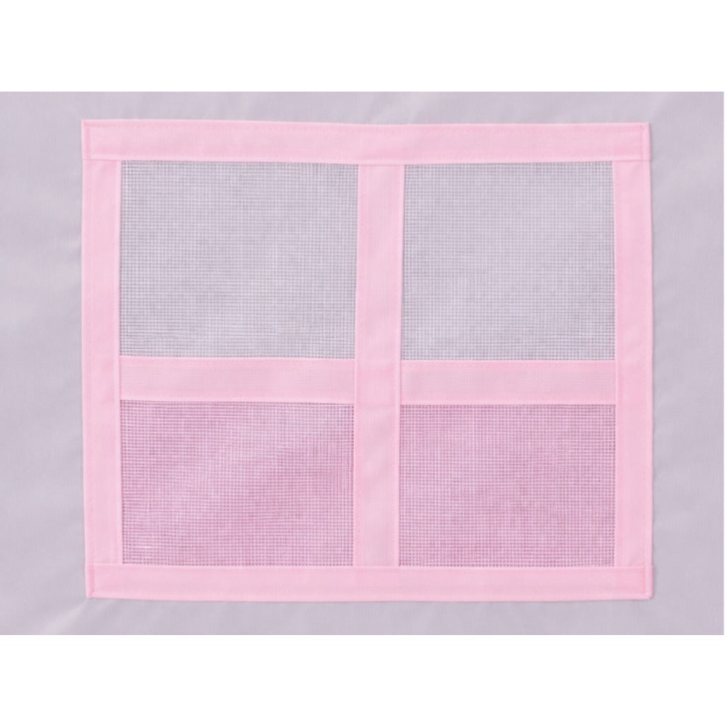 Kinderspielzelt Prinzessinnen-Schloss Rosa 130x98x125 cm – Spielhaus für Kinderzimmer und Garten, mit Vorhang und Fenstern – Bild 4