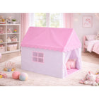 Kinderspielzelt Prinzessinnen-Schloss Rosa 130x98x125 cm – Spielhaus für Kinderzimmer und Garten, mit Vorhang und Fenstern – Bild 9