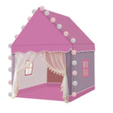 Kinderspielzelt Prinzessinnenhaus rosa Spielhaus für Mädchen mit LED-Lichterkette