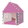 Kinderspielzelt Prinzessinnenhaus rosa Spielhaus für Mädchen mit LED-Lichterkette
