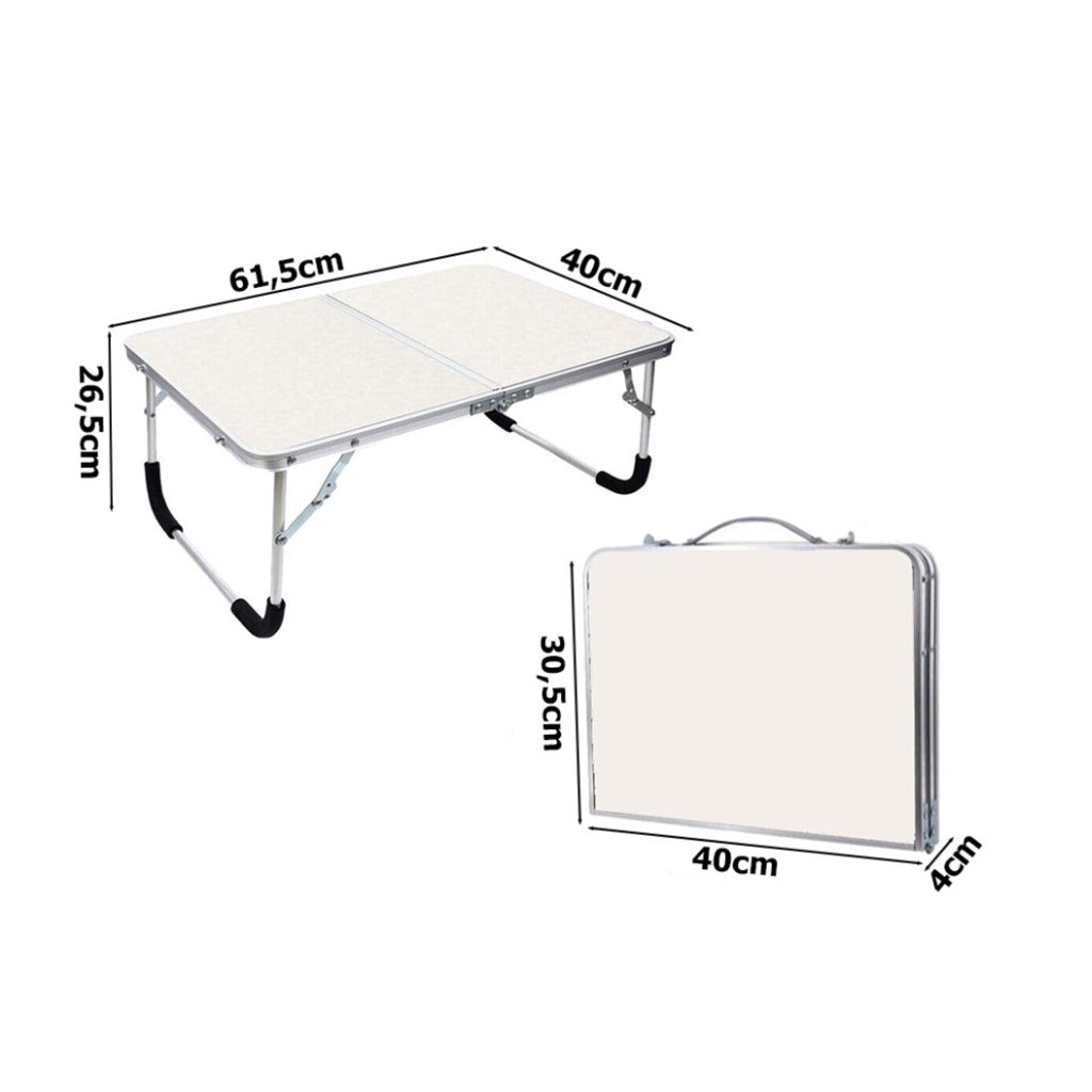klappbarer Laptoptisch fürs Bett 40x30 cm – Betttisch Notebooktisch faltbar mit Anti-Rutsch-Füßen für Bett Sofa Campi – Bild 7