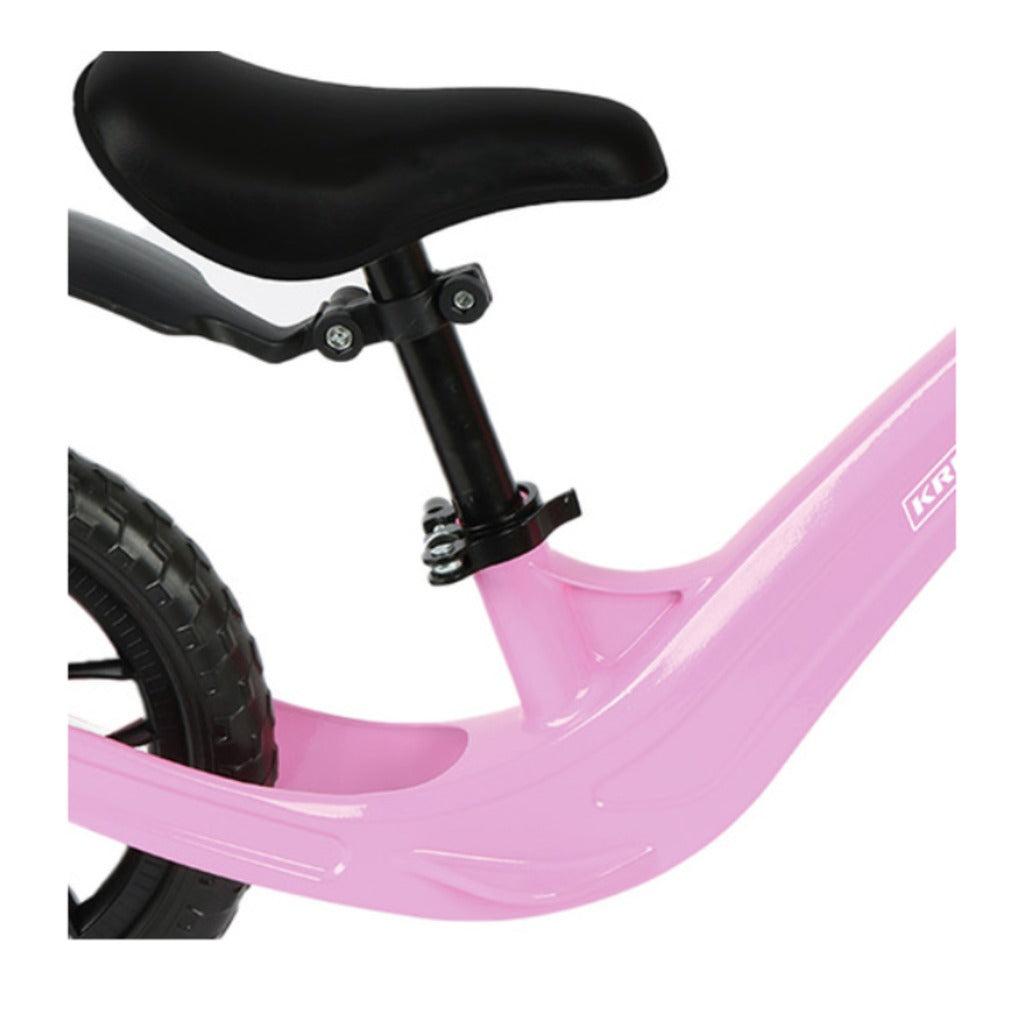 KRUZZEL Laufrad Rosa 12 Zoll – Kinderlaufrad ohne Pedale mit Schultergurt