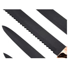 Küchenmesserset 6-teilig mit transparentem Messerständer – 5 Edelstahlmesser schwarz Marmor-Design – Bild 6