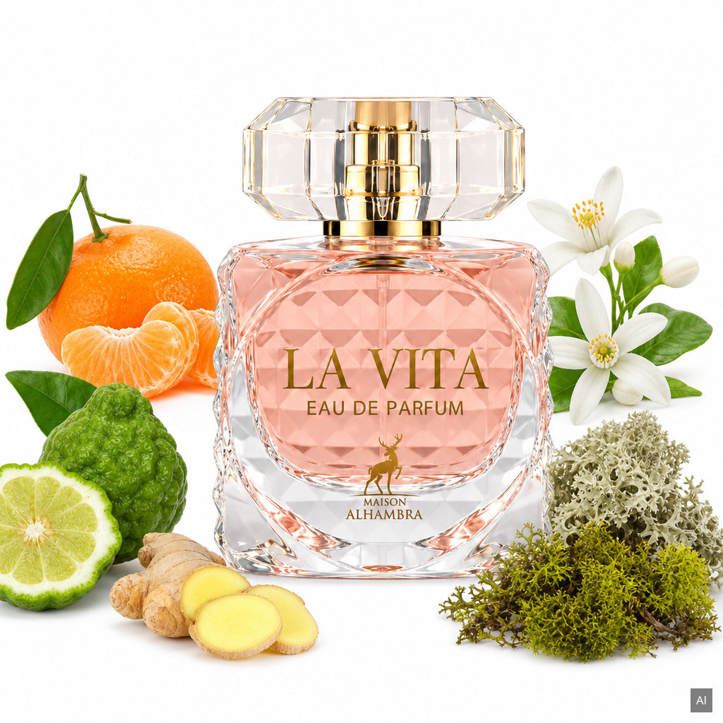 Maison Alhambra La Vita Eau de Parfum 100 ml – orientalisch-blumiger Damenduft mit Orangenblüte, Vanille und Sandelholz – Duf