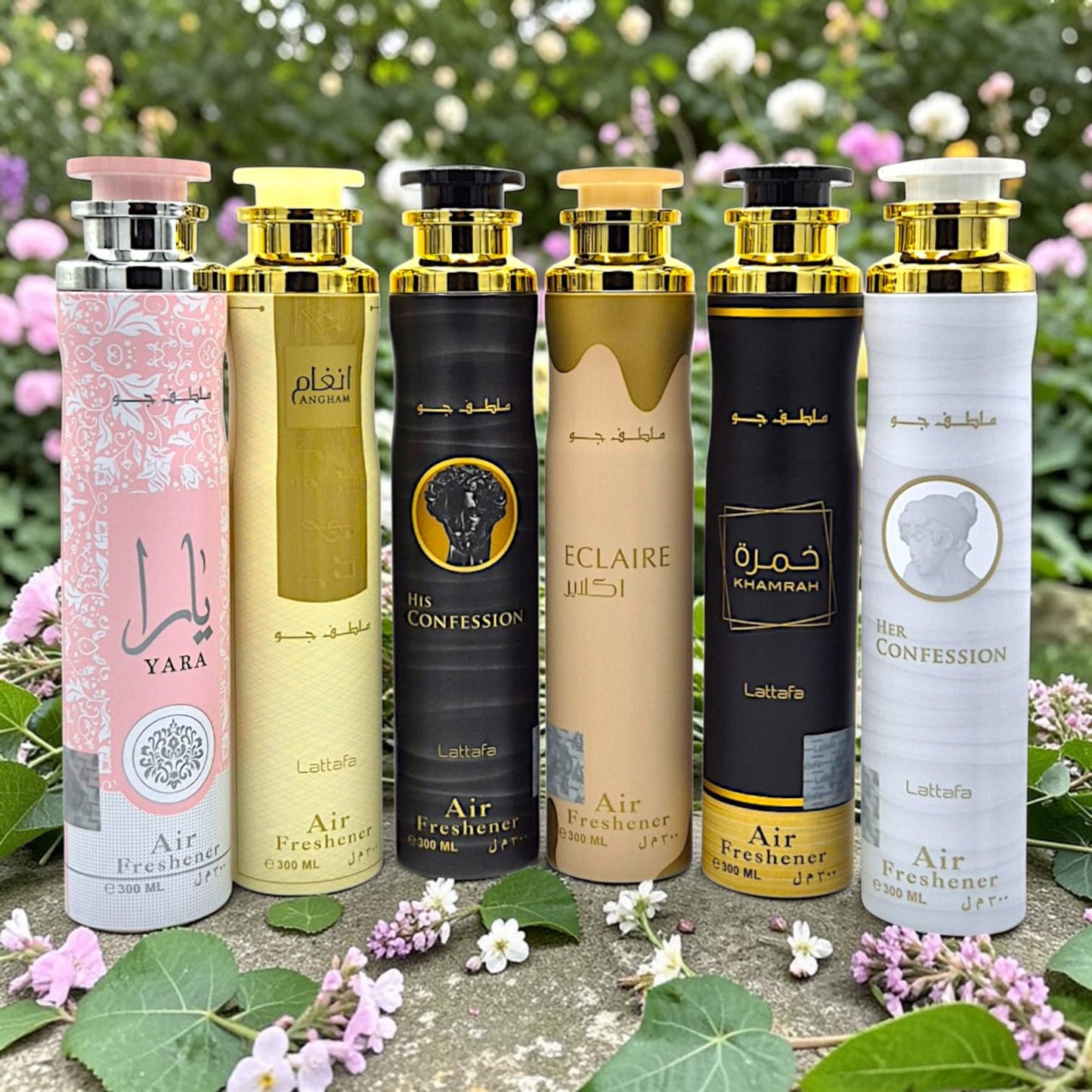 Lattafa Raumduft Set 6x300ml Air Freshener  Raumspray Yara, Eclaire, usw.