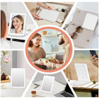 LED Kosmetikspiegel mit Beleuchtung klappbar 13,5x20 cm – weißer Schminkspiegel und Reisespiegel mit Touch-Dimmer – Bild 3