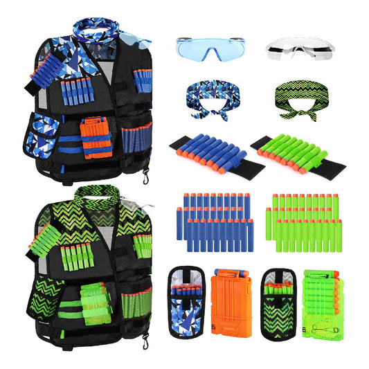 Lehoo Castle 2er Taktische Weste Jacke Set für Nerf Guns N-Strike Elite