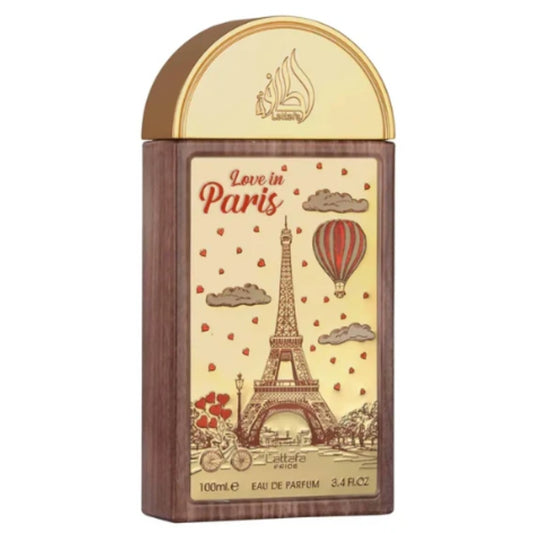 Lattafa Pride Love in Paris Eau de Parfum 100 ml – orientalisch-blumiger Unisex-Duft mit Bergamotte, Rose und Amber
