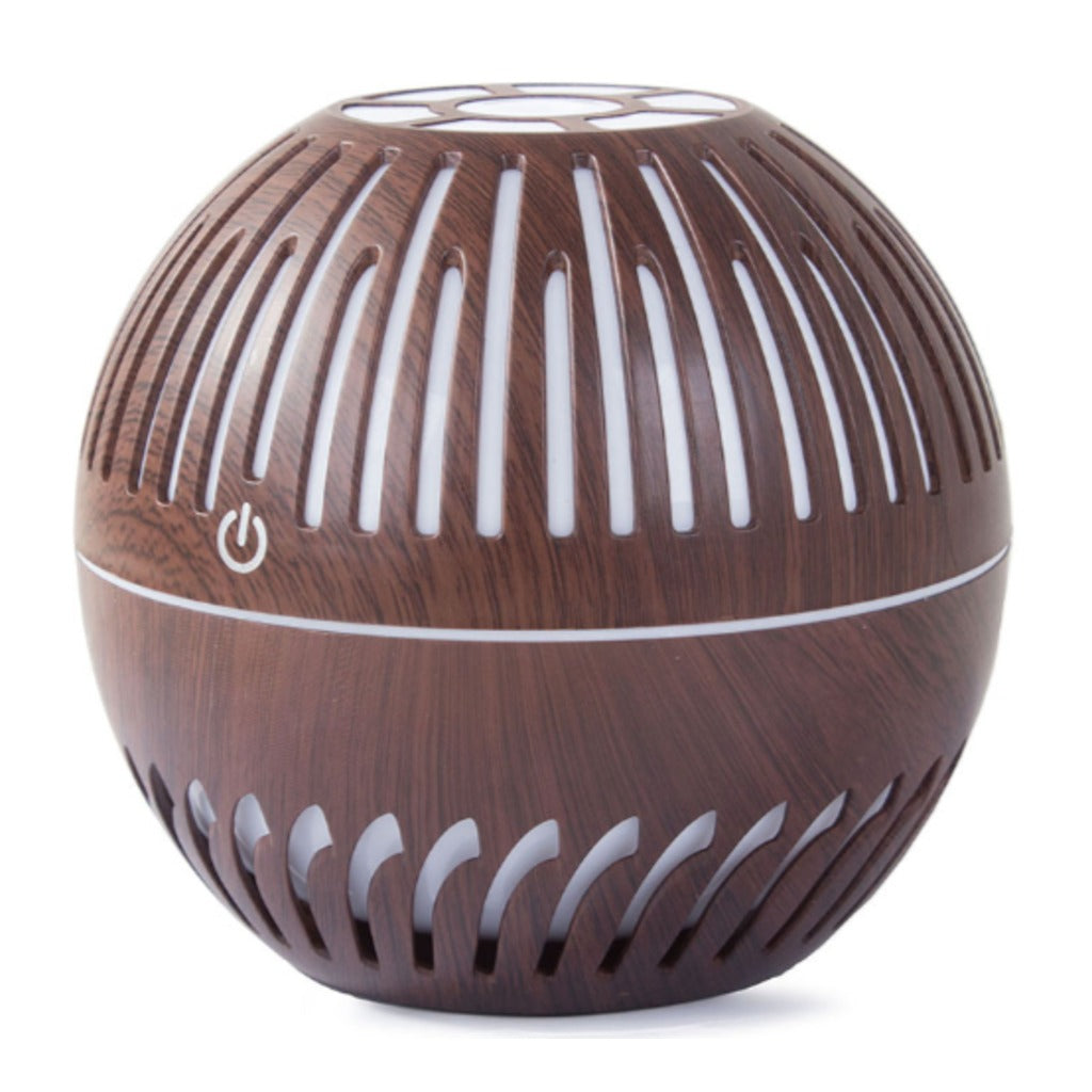 Ultraschall Luftbefeuchter Aroma Diffuser 300 ml mit RGB LED Nachtlicht in Dunkelbraun – USB Aromatherapie Diffusor – Bild 14