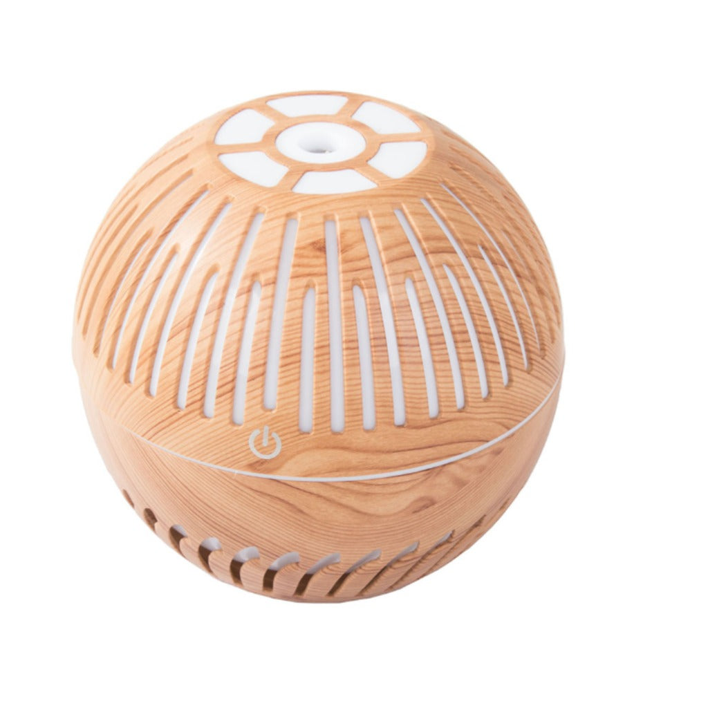Ultraschall Luftbefeuchter Aroma Diffuser 300 ml mit RGB LED Nachtlicht in Dunkelbraun – USB Aromatherapie Diffusor – Bild 6