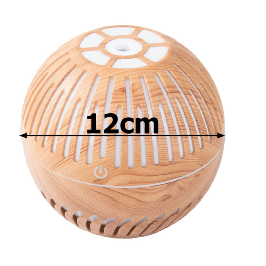 Ultraschall Luftbefeuchter Aroma Diffuser 300 ml mit RGB LED Nachtlicht in Dunkelbraun – USB Aromatherapie Diffusor – Bild 8