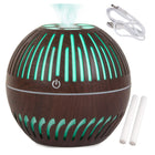 Ultraschall Luftbefeuchter Aroma Diffuser 300 ml mit RGB LED Nachtlicht in Dunkelbraun – USB Aromatherapie Diffusor – Bild 9