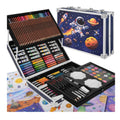 Maaleo Malset Kinder Malkoffer Astronaut 145 Teile mit Buntstiften Filzstiften Acrylfarben und Wasserfarben