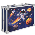 Maaleo Malset Kinder Malkoffer Astronaut 145 Teile mit Buntstiften Filzstiften Acrylfarben und Wasserfarben – Bild 6