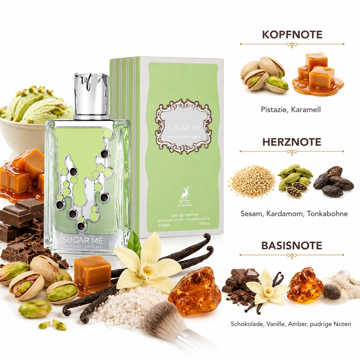 Maison Alhambra Sugar Me Pistachio Chocolate Eau de Parfum 100ml