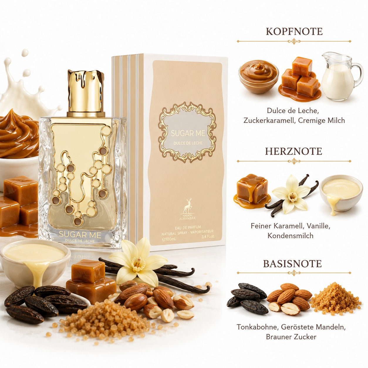 Maison Alhambra Sugar Me Serien - Dulce de Leche Eau de Parfum 1 Stk