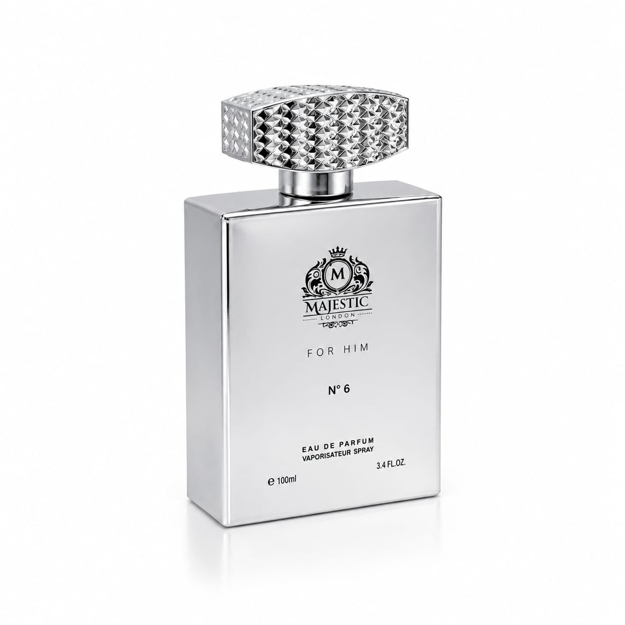 Majestic London for Him No 6 Eau de Parfum 100 ml Herrenduft mit Bergamotte, Pfeffer, Lavendel, Vetiver, Patchouli, Ambroxan und Zedernholz im eleganten Flakon