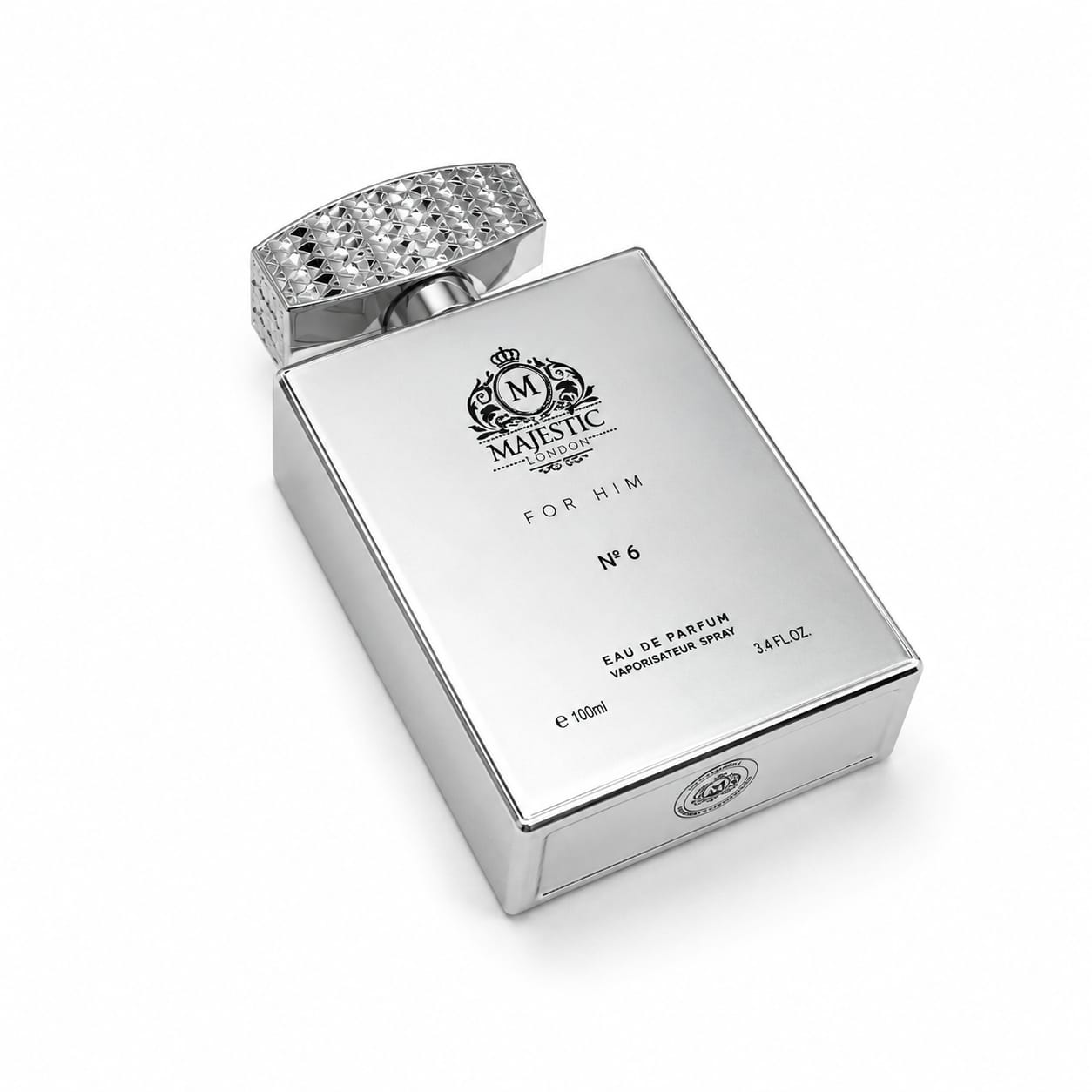 Majestic London for Him No 6 Eau de Parfum 100 ml Herrenduft mit Bergamotte, Pfeffer, Lavendel, Vetiver, Patchouli, Ambroxan und Zedernholz im eleganten Flakon
