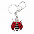 Marienkäfer Schlüsselanhänger mit Strasssteinen – funkelndes Schmuck-Accessoire als Glücksbringer für Schlüsselbund und Tasch – Bild 2