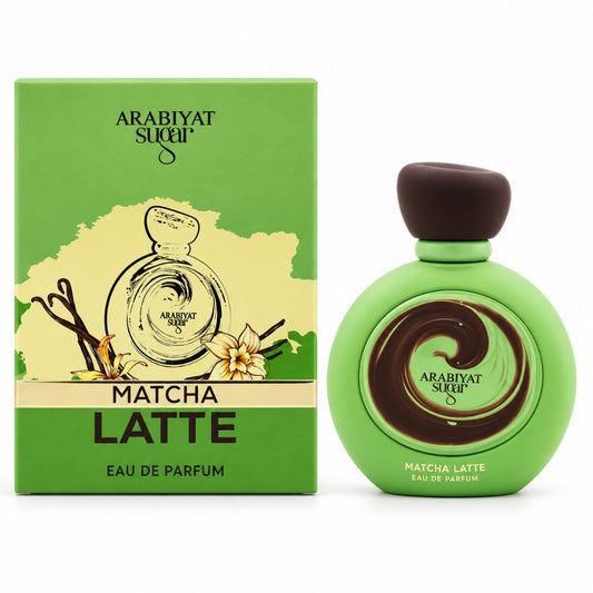 Arabiyat Sugar Matcha Latte Eau de Parfum 100 ml – süßer Unisex-Gourmand-Duft mit Pfirsich, Karamell und Sandelholz