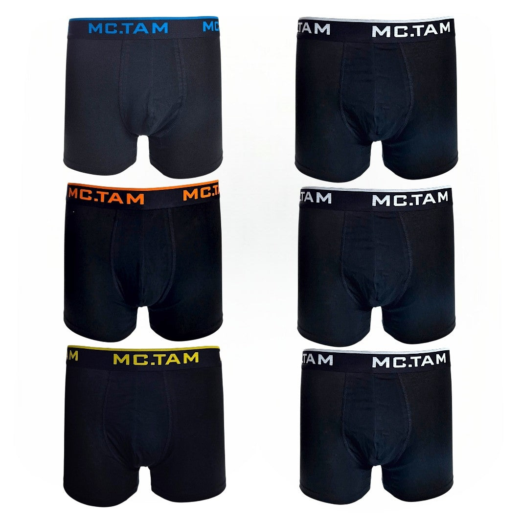 Mctam Boxershorts Herrenunterhose 6er Pack aus Baumwolle mit elastischem Bund