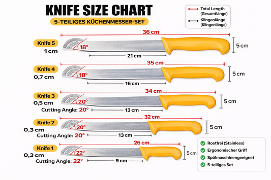 Messermann Germany 5 teilig Messersatz