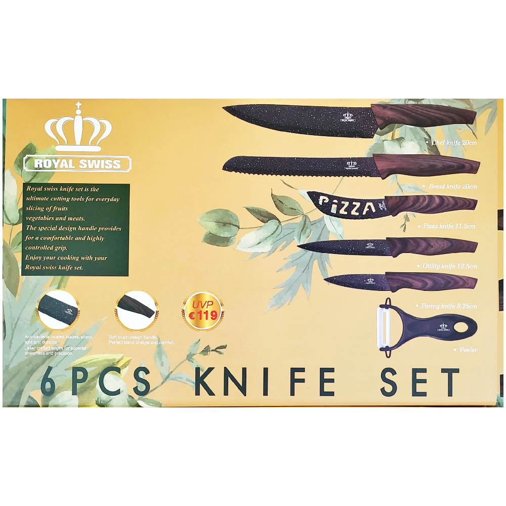 Royal Swiss Küchen Messer Set 6 teilig 