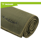 Trizand schnelltrocknendes Mikrofaser Handtuch 120x60 cm in Grau/Khaki – leichtes Sport- und Strandhandtuch mit Kordelzugbeut – Bild 12