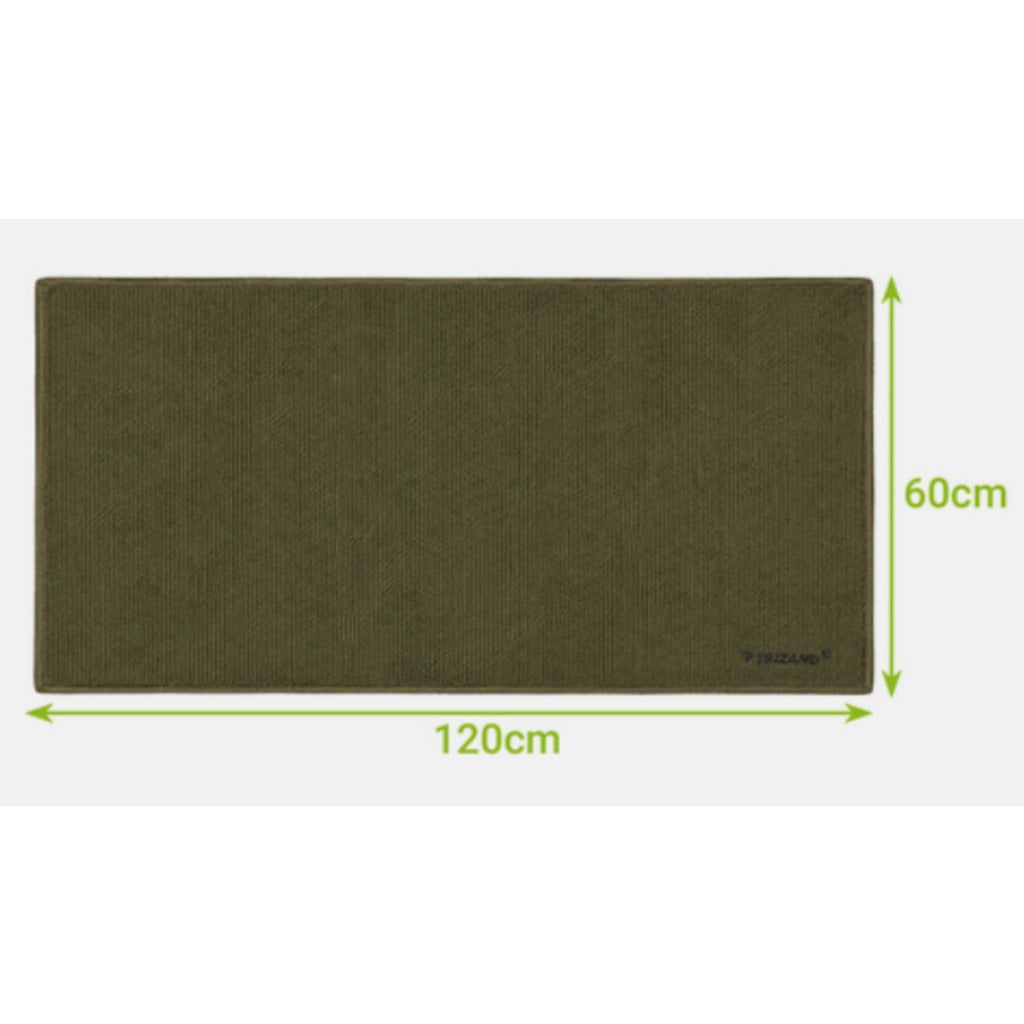 Trizand schnelltrocknendes Mikrofaser Handtuch 120x60 cm in Grau/Khaki – leichtes Sport- und Strandhandtuch mit Kordelzugbeut – Bild 16