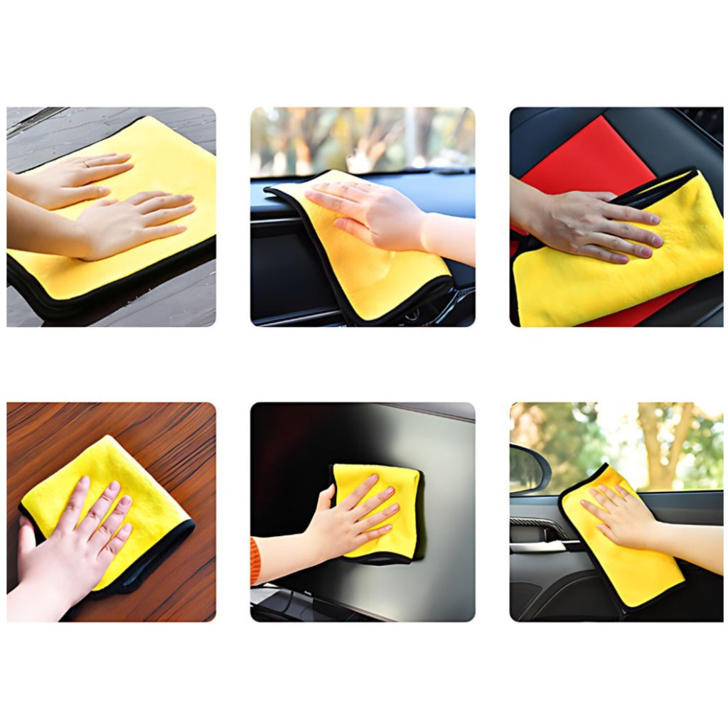 Mikrofasertücher für Autoscheiben 2x3er-Set 30x30 cm – Reinigungstücher für Auto, Fenster und Haushalt – Bild 4
