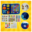 Kruzzel Manipulatives Sensorikbuch blau – Montessori Filzbuch mit Dinosaurier-Motiv für Kinder ab 3 Jahren – Bild 6