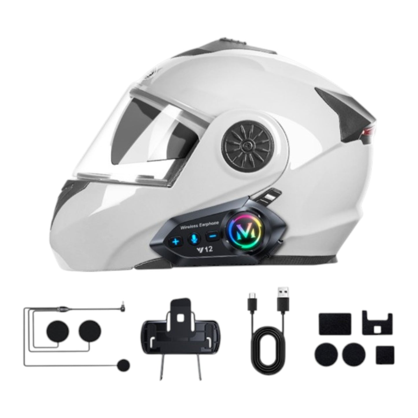 Bluetooth Motorrad Intercom Y12 Pro – Helm Headset mit Sprachassistent & Freisprechfunktion