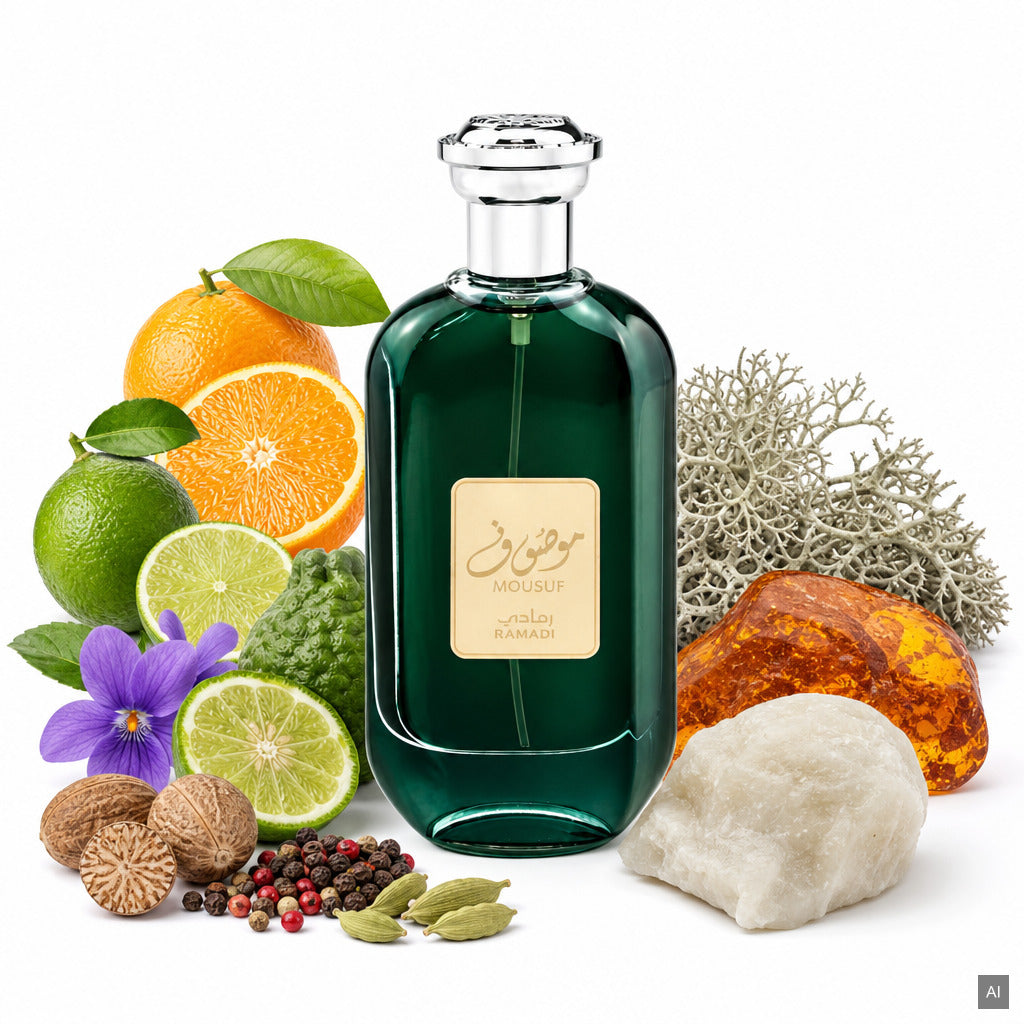 Ard Al Zaafaran Mousuf Ramadi Eau de Parfum 100 ml – orientalisch-würziger Unisex-Duft mit Bergamotte, Kardamom und Amber – D