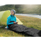 Mumienschlafsack mit Kapuze schwarz 205 cm leichter Campingschlafsack inkl. Packsack – Bild 7