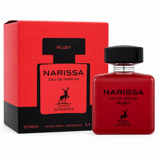 Maison Alhambra Narissa Ruby Eau de Parfum 100 ml – orientalisch-blumiger Unisex-Duft mit Rose, Iris und Vanille – Bild 2