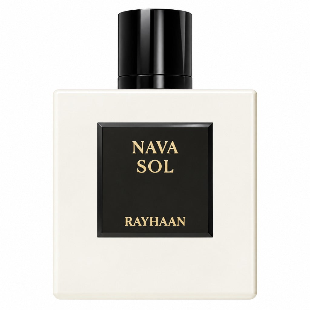 Rayhaan Nava Sol Eau de Parfum 100 ml – blumig-holziger Unisex-Duft mit Magnolia, Sandelholz und Moschus
